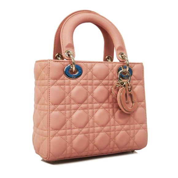 Dior 2WAY Bag Cannage  Pink  Christian - Picture 1 of 9